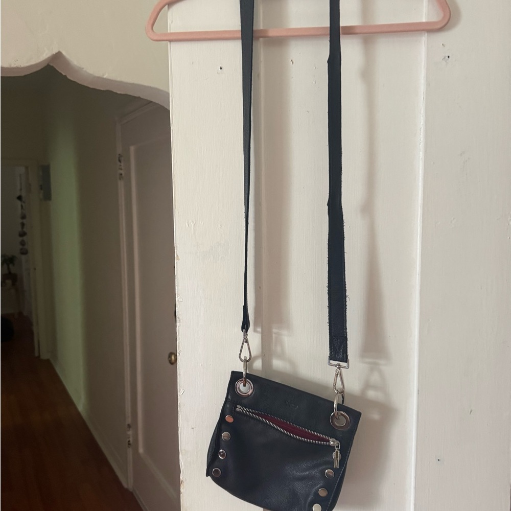 HAMMITT Stylish Black Leather Crossbody Bag